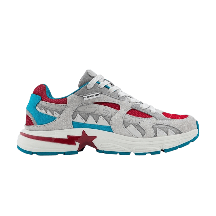 BAPE Shark Sta #2 'Grey Blue Red' — Grey