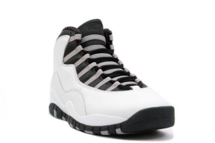 Air Jordan 10 Retro 'Steel' 2005 — White/Black-Light Steel Grey-Varsity Red