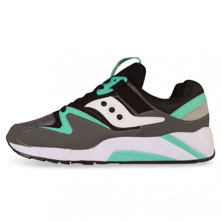 Saucony Grid 9000 — Grey/Black/Mint