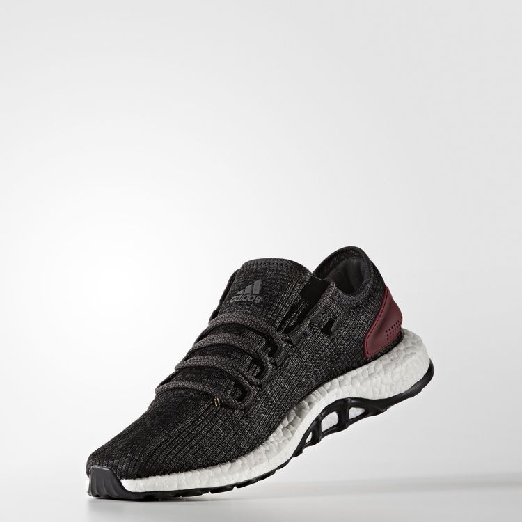 Adidas PureBoost 'Black' — Black/Black/Burgundy