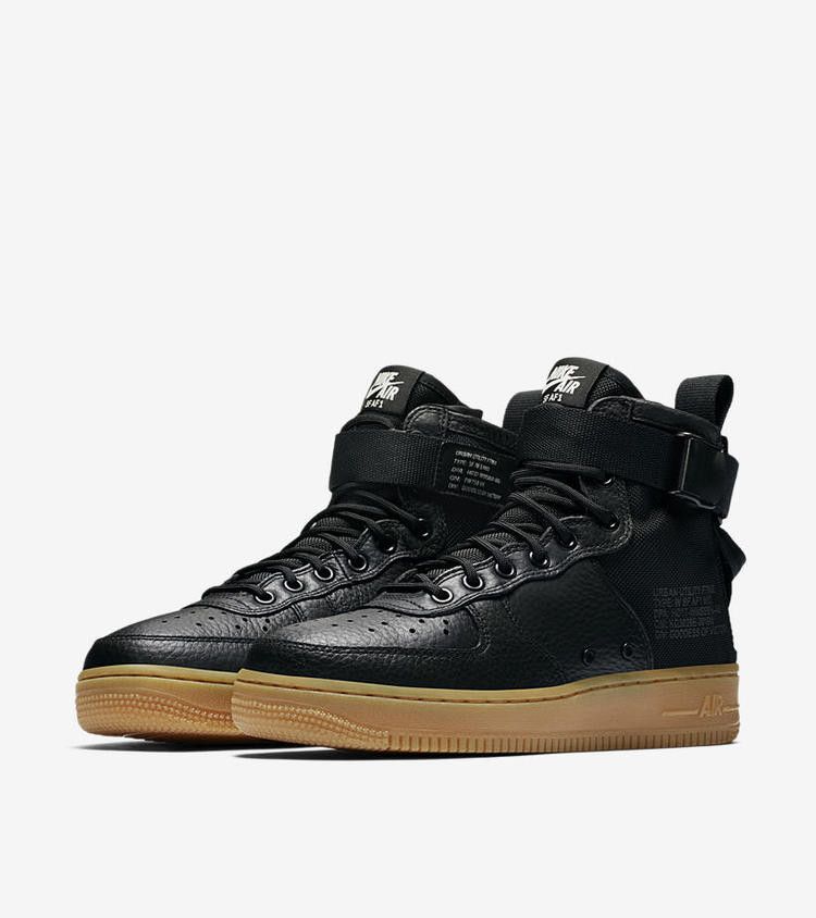 Nike Wmns SF Air Force 1 Mid 'Black Gum' — Black/Gum Light Brown (2)