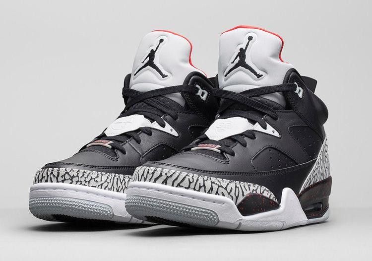 Air Jordan Son of Mars Low 'Black Cement' — Black/University Red/White