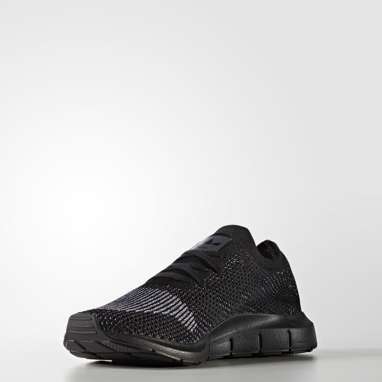 Adidas Swift Run Primeknit 'Black Multicolor' — Core Black/Grey
