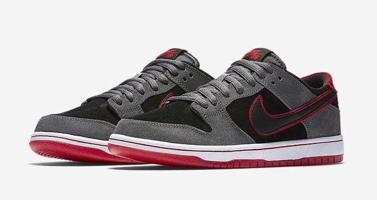 Ishod Wair x Nike SB Zoom Dunk Low Pro 'Sports Car' — Dark Grey/Black-University Red (2)