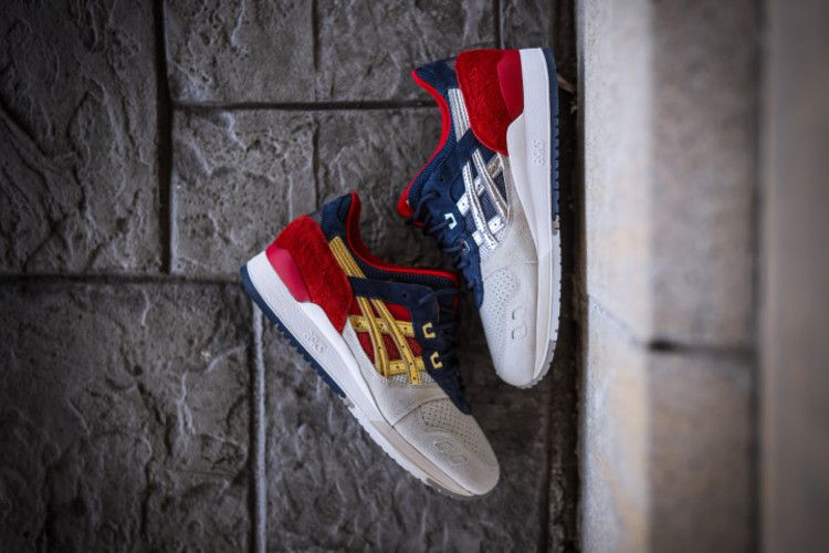 Concepts x ASICS Gel Lyte 3 'Boston Tea Party' Special Box — Silver Cloud/Gold