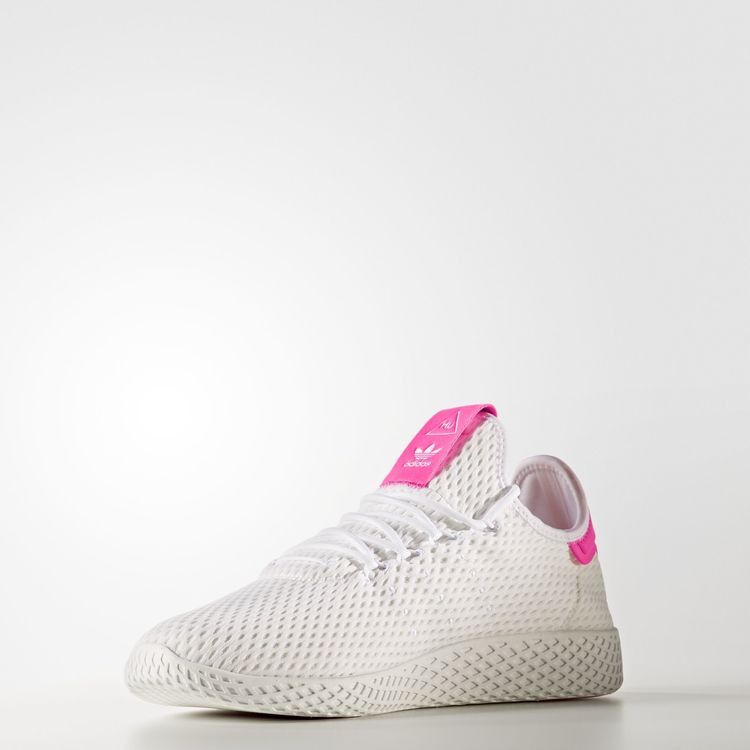 Pharrell x adidas Tennis Hu 'White Pink' — Running White/Running White/Semi Solar Pink