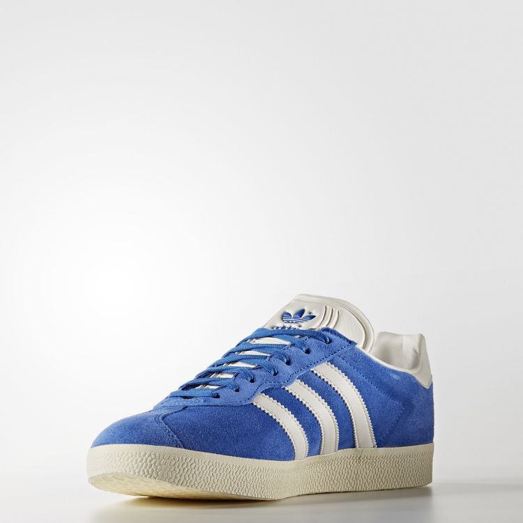 Adidas Gazelle Super — Blue/Vintage White/Gold Metallic