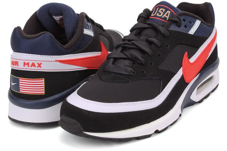 Nike Air Max BW 'Olympic' — Black/Crimson-Midnight Navy-White