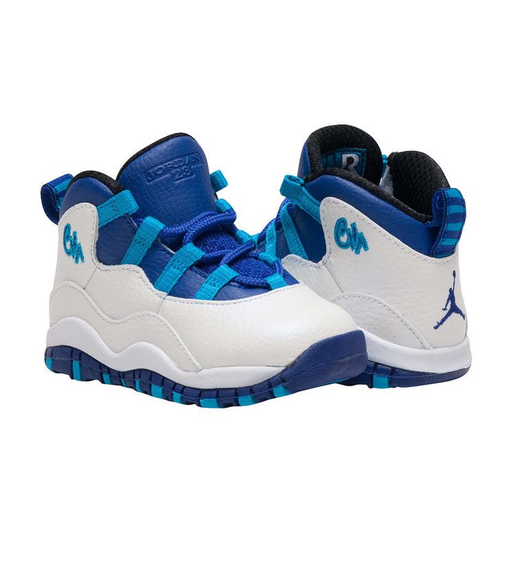 Air Jordan 10 Retro BT 'Charlotte Hornets' — White / Concord Blue-Blue Lagoon-Black