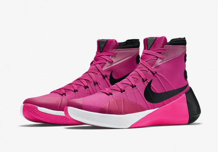 Nike Hyperdunk 2015 'Think Pink' — Vivid Pink/Black-Pink Pow-White