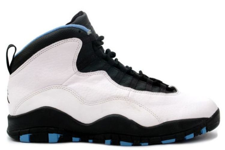 Air Jordan 10 OG 'Powder Blue' — White/Black-Dark Powder Blue