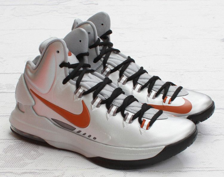 Nike KD 5 'Texas' — Mtllc Slvr/Dsrt Orng-Sprt Gry (2)