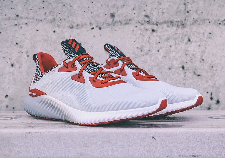 Adidas Alphabounce Team Bowl Series PE 'Nebraska Cornhuskers' — Grey/White/Red/Black
