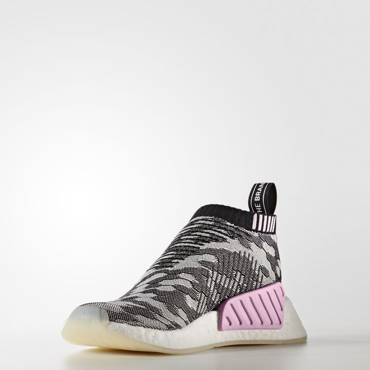 Adidas Wmns NMD_CS2 Primeknit 'Grey White' — Core Black/Core Black