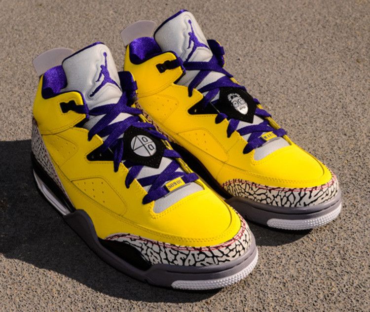 Air Jordan Son of Mars Low 'Tour Yellow' — Tour Yellow/Grape Ice-Cement Grey-White