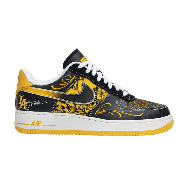 Nike Livestrong x Air Force 1 Low Supreme TZ LAF 'Mr. Cartoon' — Black/Varsity Maize White