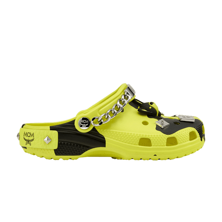 MCM x Crocs Classic Clog 2 'Yellow Camo' — Tennis Ball Green/Black