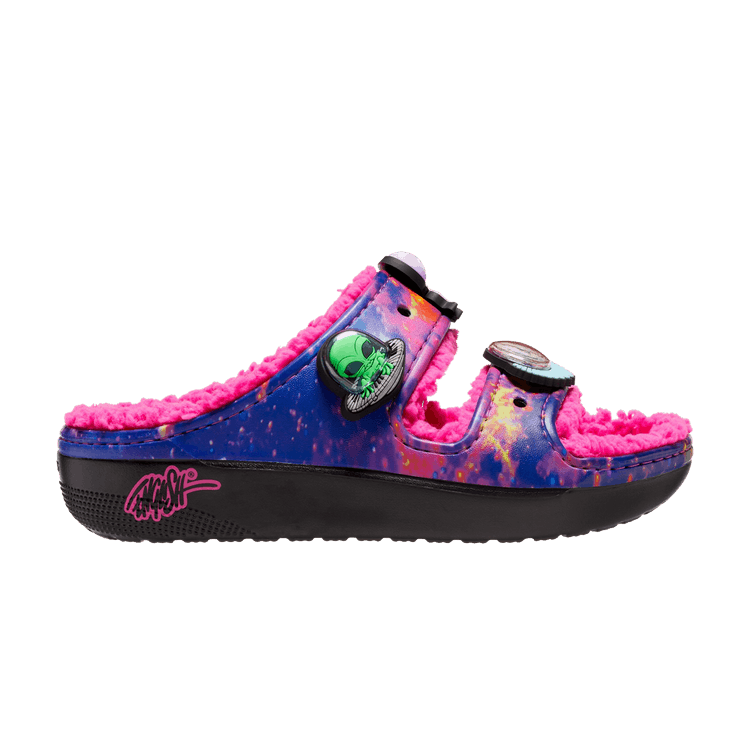 Ron English x Crocs Classic Cozzzy Sandal 'Area 54 - Galaxy' — Multi/Black