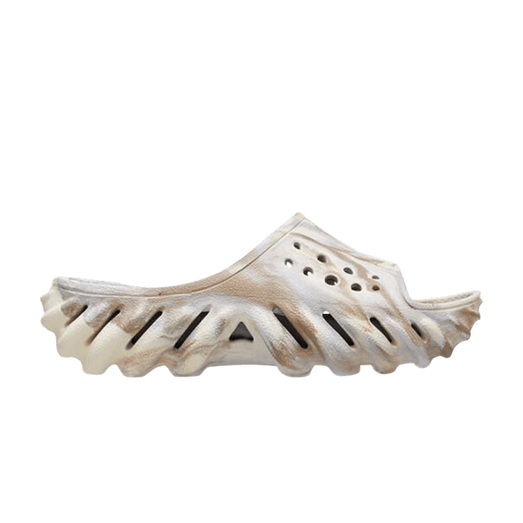 Crocs Echo Marbled Slide Kids 'Bone' — Bone/Multi-Color