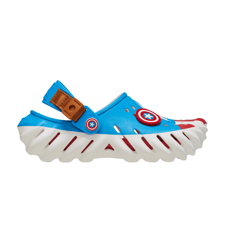 Marvel x Crocs Echo Clog Kids 'Captain America' — Red/White/Blue