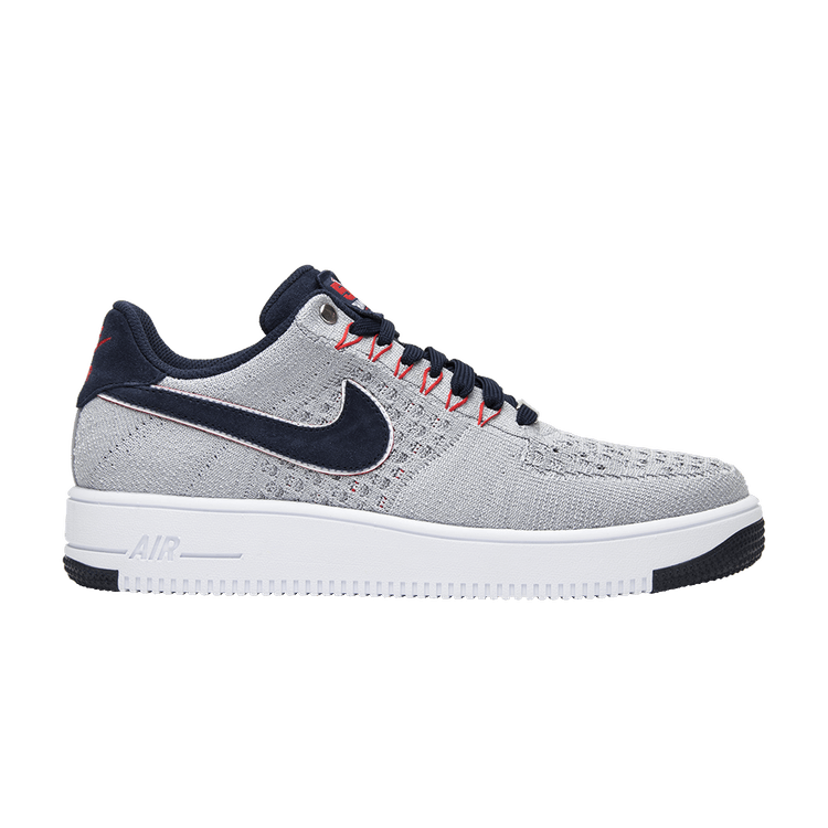 Nike Air Force 1 Low Ultra Flyknit 'RKK' — Wolf Grey/University Red-White-College Blue