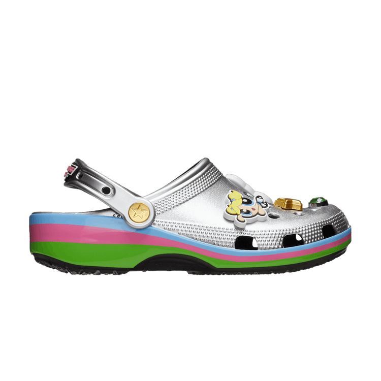The Powerpuff Girls x Crocs Classic Clog 'Metallic Silver' — Metallic Silver