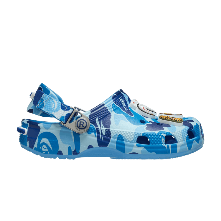 BAPE x Crocs Classic Clog Kids 'ABC Camo - Blue' — Blue