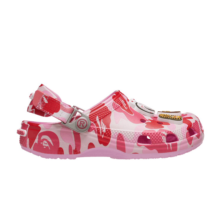BAPE x Crocs Classic Clog Kids 'ABC Camo - Pink' — Pink