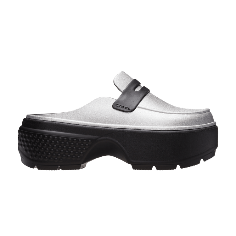 Crocs Stomp Loafer 'Silver Black' — Silver/Black
