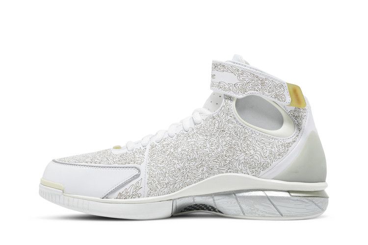 Nike Air Zoom Huarache 2K4 KB 'Kobe Laser' — White/White-Metallic Silver-Metallic Gold