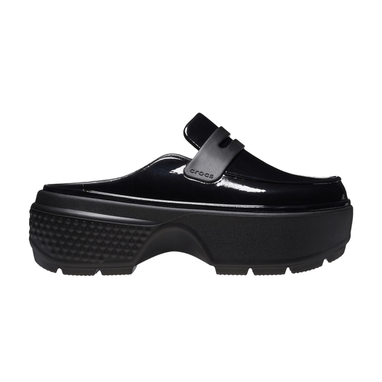 Crocs Stomp High Shine Loafer 'Black' — Black