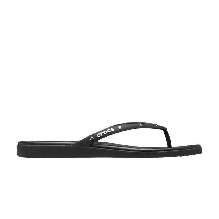 Crocs Wmns Miami Studded Flip 'Black' — Black