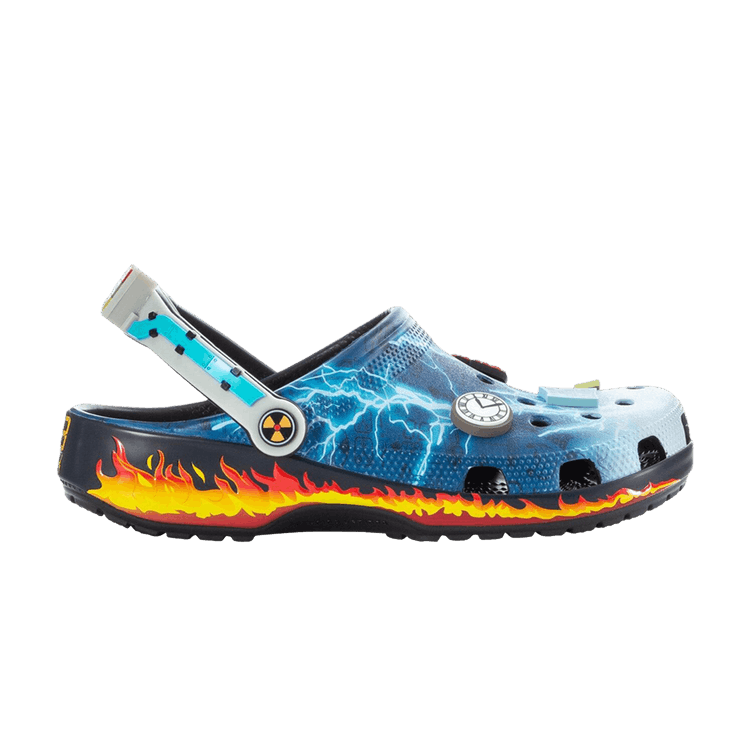 Back to The Future x Crocs Classic Clogs 'Lightning Blue Flame' — Blue/Multi-Color