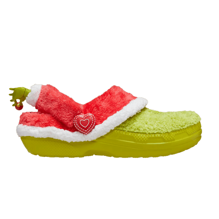 The Grinch x Crocs Classic Lined Clog 'Stealing Christmas' — Green/White/Red