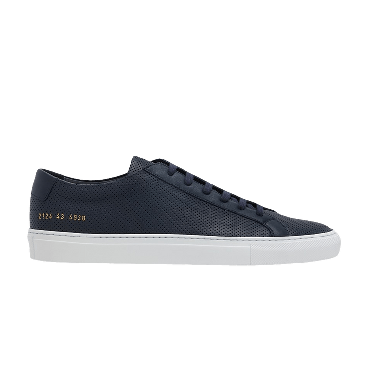 Common Projects Achilles Low Perforated 'Navy' — Navy/Navy/White