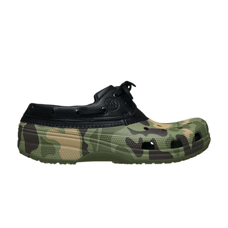 Crocs Classic Duck Camo Boat Shoe 'Black Cargo' — Black/Cargo
