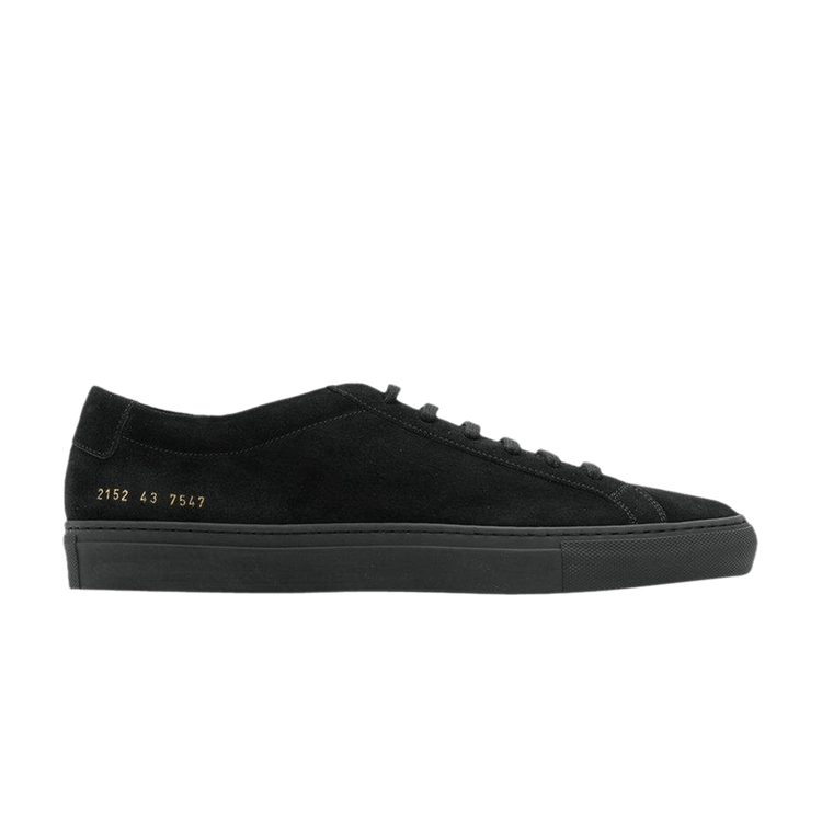 Common Projects Achilles Low 'Black Suede' — Black