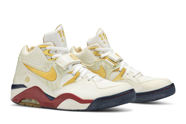 Nike Air Force 180 'Finishline 25Th Anniversary' — White.Metallic Gold-Varsity Red-Midnight Navy