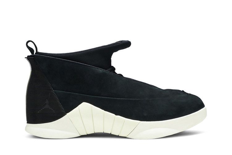 PSNY x Air Jordan 15 Retro 'Black Suede' — Black/Black/Sail/Black