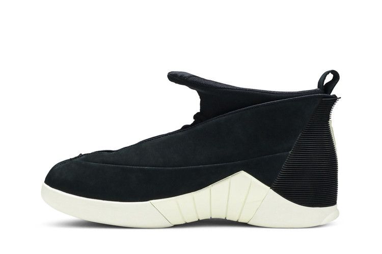 PSNY x Air Jordan 15 Retro 'Black Suede' — Black/Black/Sail/Black