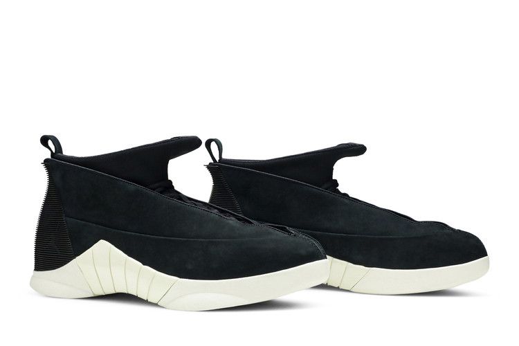 PSNY x Air Jordan 15 Retro 'Black Suede' — Black/Black/Sail/Black