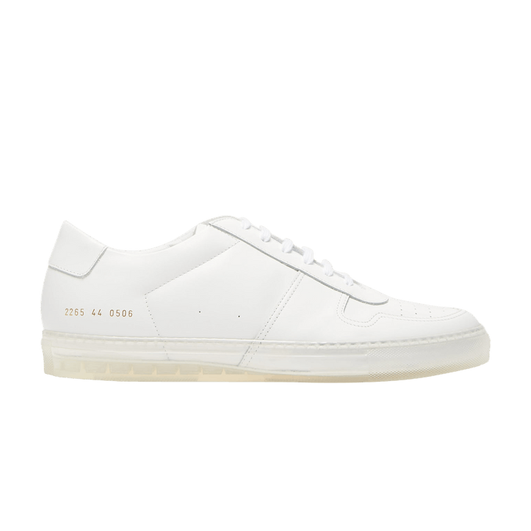 Common Projects BBall Low 'Transparent Sole - White' — White/White