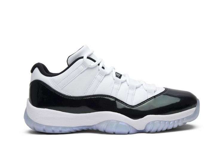 Air Jordan 11 Retro Low 'Emerald' — White/Emerald Rise-Black