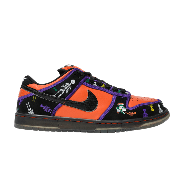 Nike Dunk Low Premium SB 'Day of the Dead' — Orange Blaze/Black/White