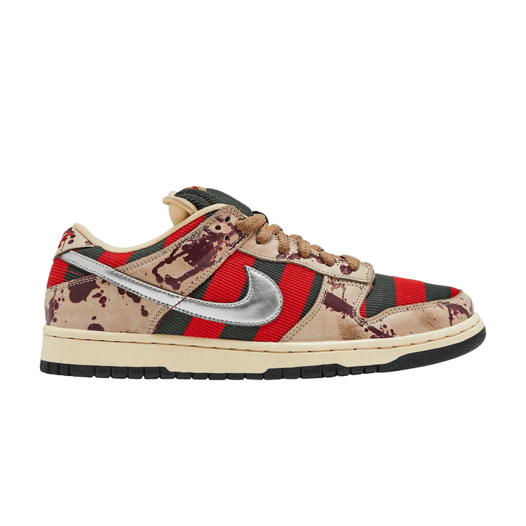 Nike Dunk Low Pro SB 'Freddy Krueger' — Taupe/Chrome
