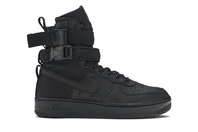 Nike Wmns SF Air Force 1 High 'Triple Black' — Black/Black-Black (2)
