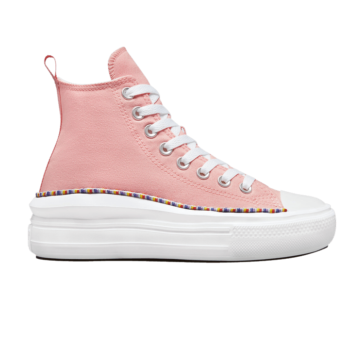 Converse Chuck Taylor All Star Move Platform High GS 'Friendship Bracelet' — Storm Pink/Washed Indigo/White