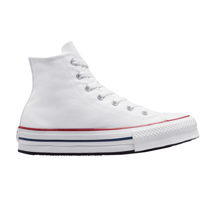 Converse Chuck Taylor All Star Lift Platform Canvas High GS 'White' — White/Garnet/Navy