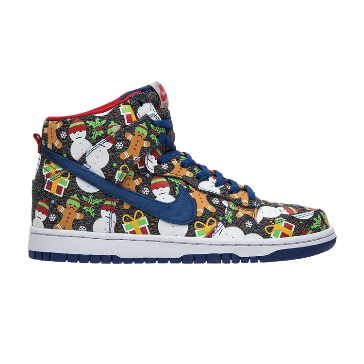 Concepts x Nike SB Dunk Pro High GS 'Ugly Christmas Sweater' 2017 — Blue Ribbon/Blue Ribbon