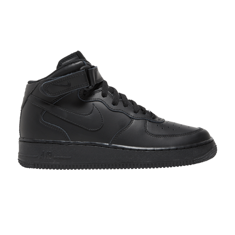 Nike Air Force 1 Mid GS 'Black' — Black/Black